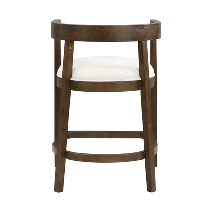 Modern Beige Rubberwood Counter Stools for Dining Room