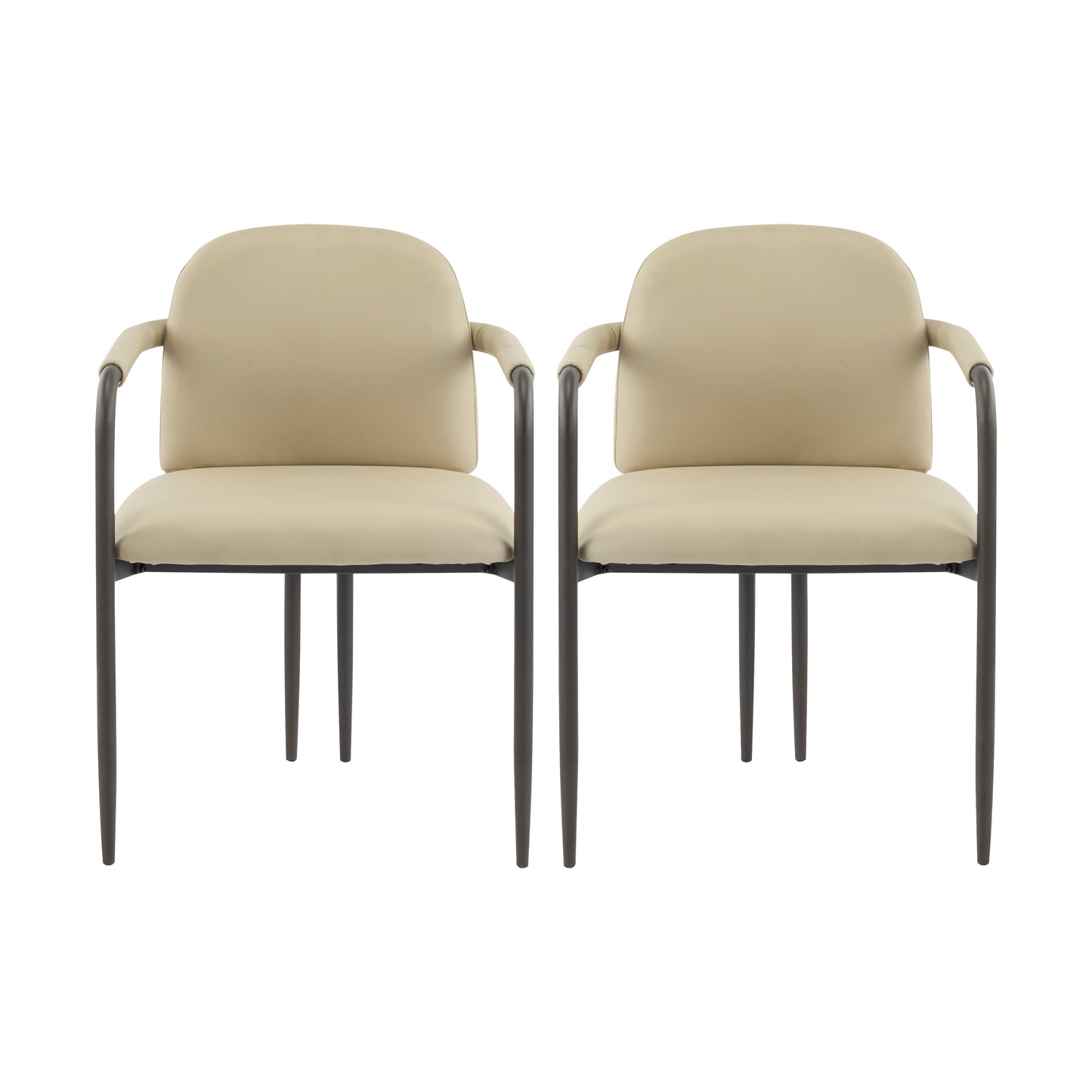 Espresso Iron Frame Dining Chairs - Set of 2