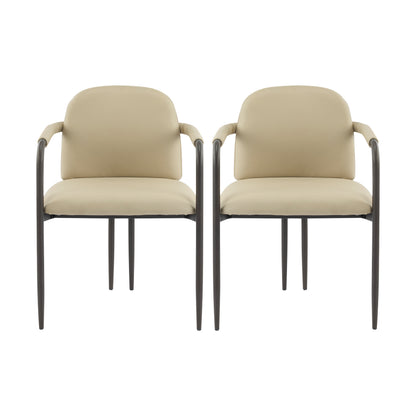 Espresso Iron Frame Dining Chairs - Set of 2