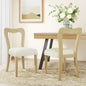Dining Chair Without Arm(light ash+beige) Set of 2