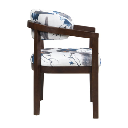Espresso Floral Dining Chairs - Set of 2