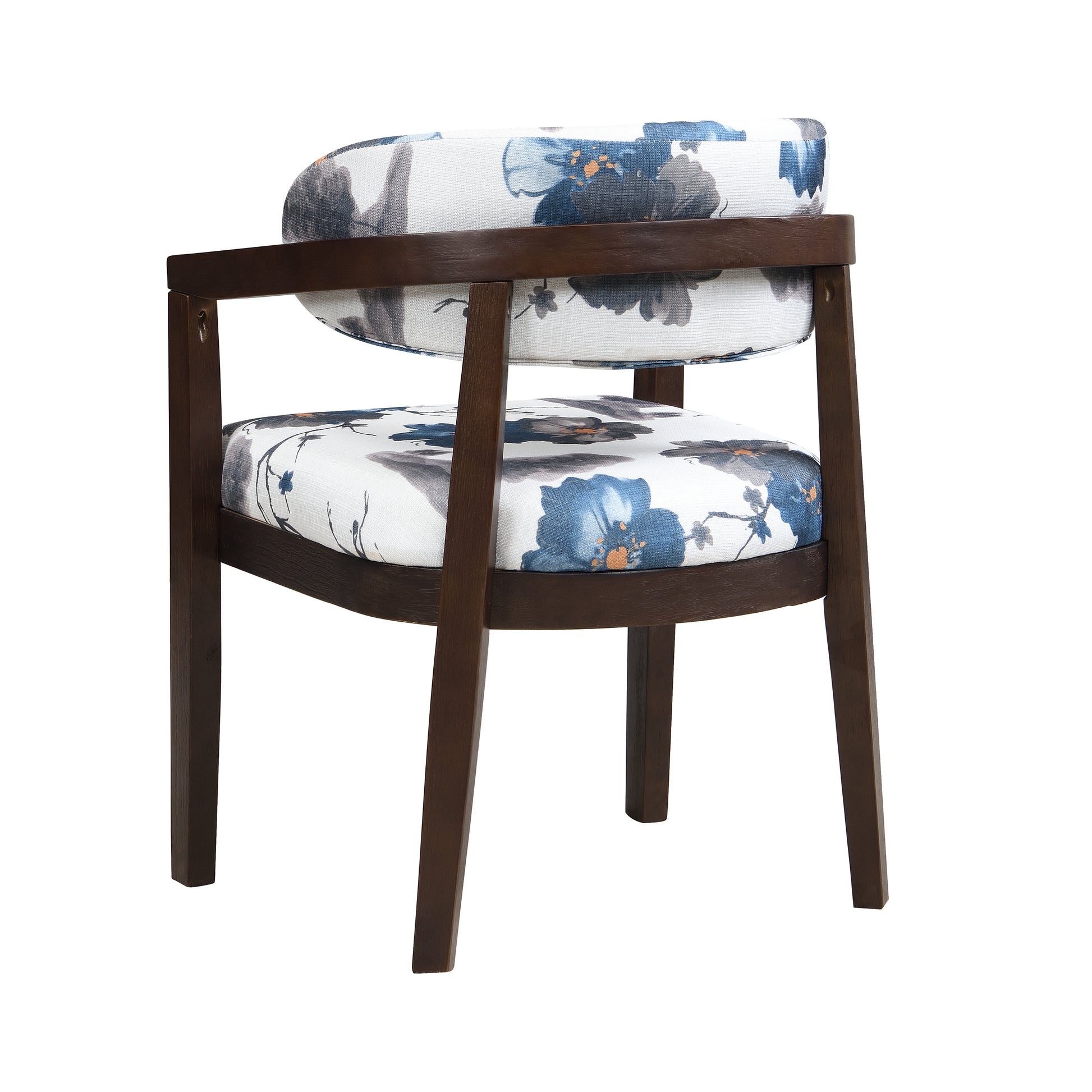 Espresso Floral Dining Chairs - Set of 2