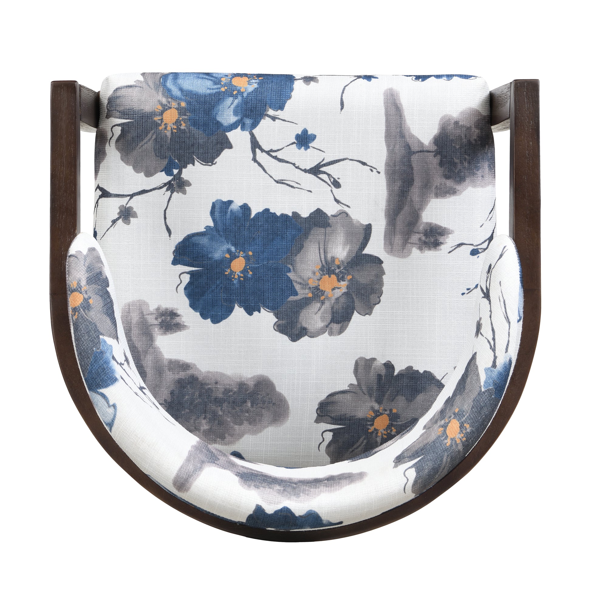 Espresso Floral Dining Chairs - Set of 2