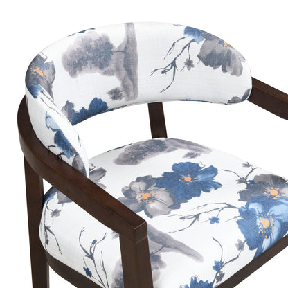 Espresso Floral Dining Chairs - Set of 2