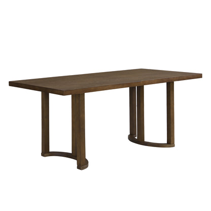 Walnut Dining Table for Kitchen & Dining Room, Seats 6