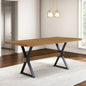 X-shaped legs Dining Table (Brown)