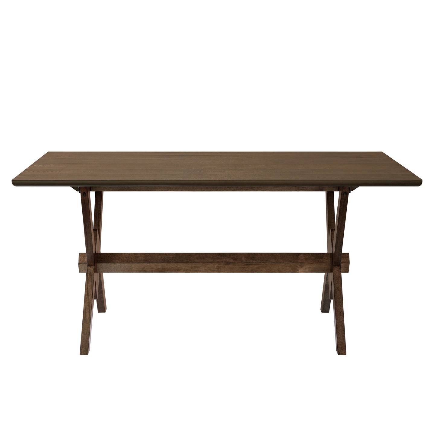 63" Double V Dining Table - Walnut Finish