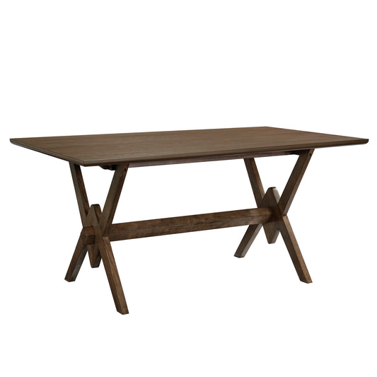 63" Double V Dining Table-Walnut