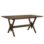 63" Double V Dining Table-Walnut