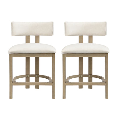 Light Ash Beige Counter Stools - Set of 2