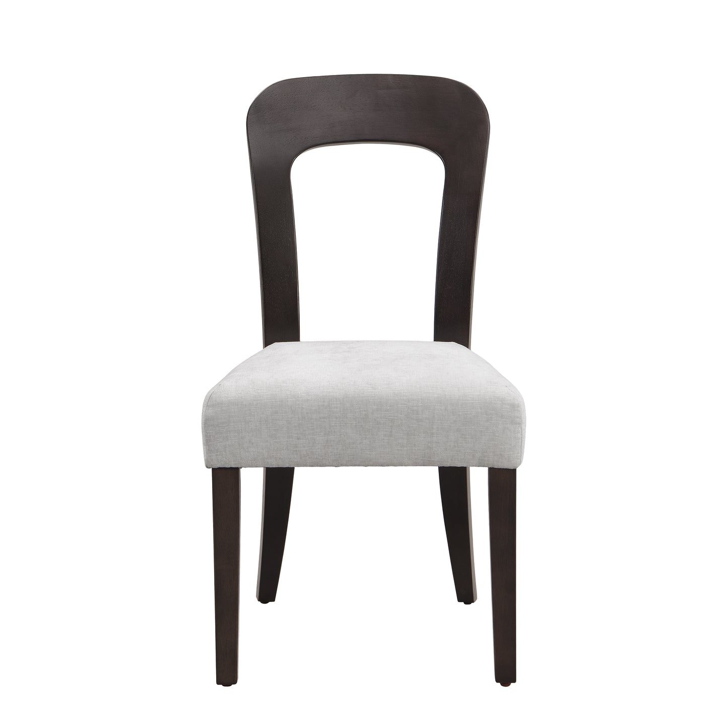 Gray Rubberwood Dining Chairs Set of 2