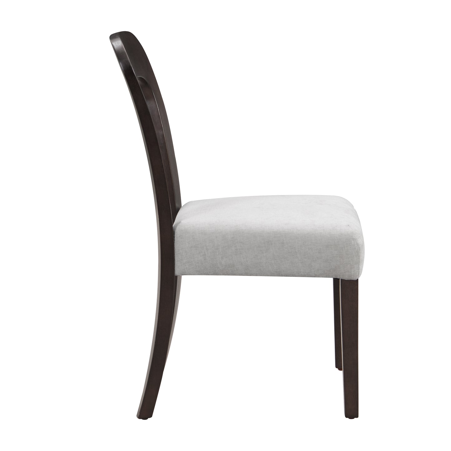 Gray Rubberwood Dining Chairs Set of 2