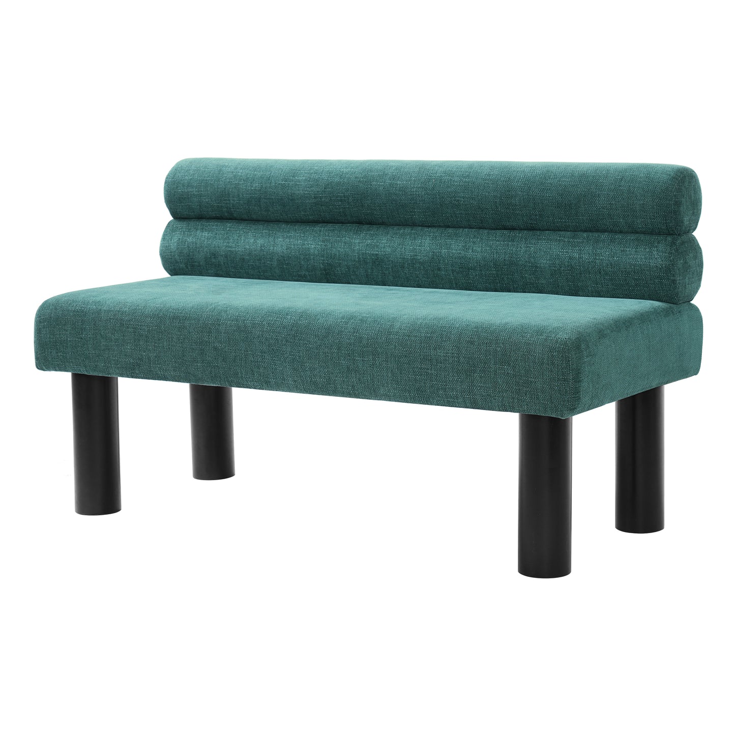 Green Chenille Dining Bench - 300 lb Support