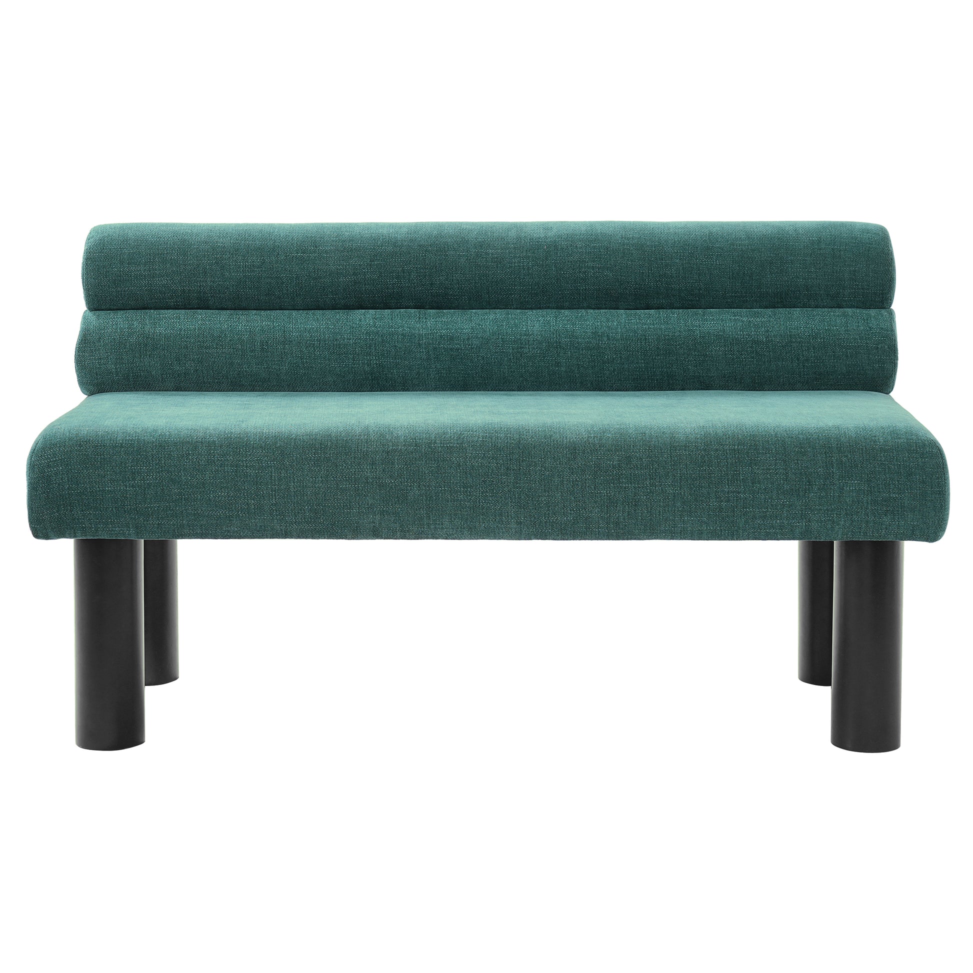 Green Chenille Dining Bench - 300 lb Support