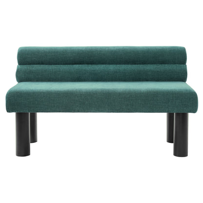 Green Chenille Dining Bench - 300 lb Support