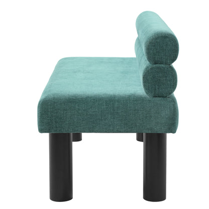 Green Chenille Dining Bench - 300 lb Support