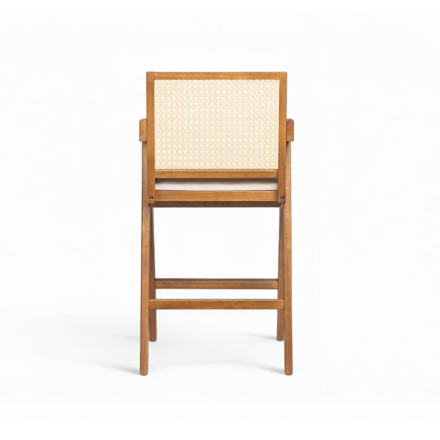 Cream Bar Stools - 27" Height Rubberwood Frame