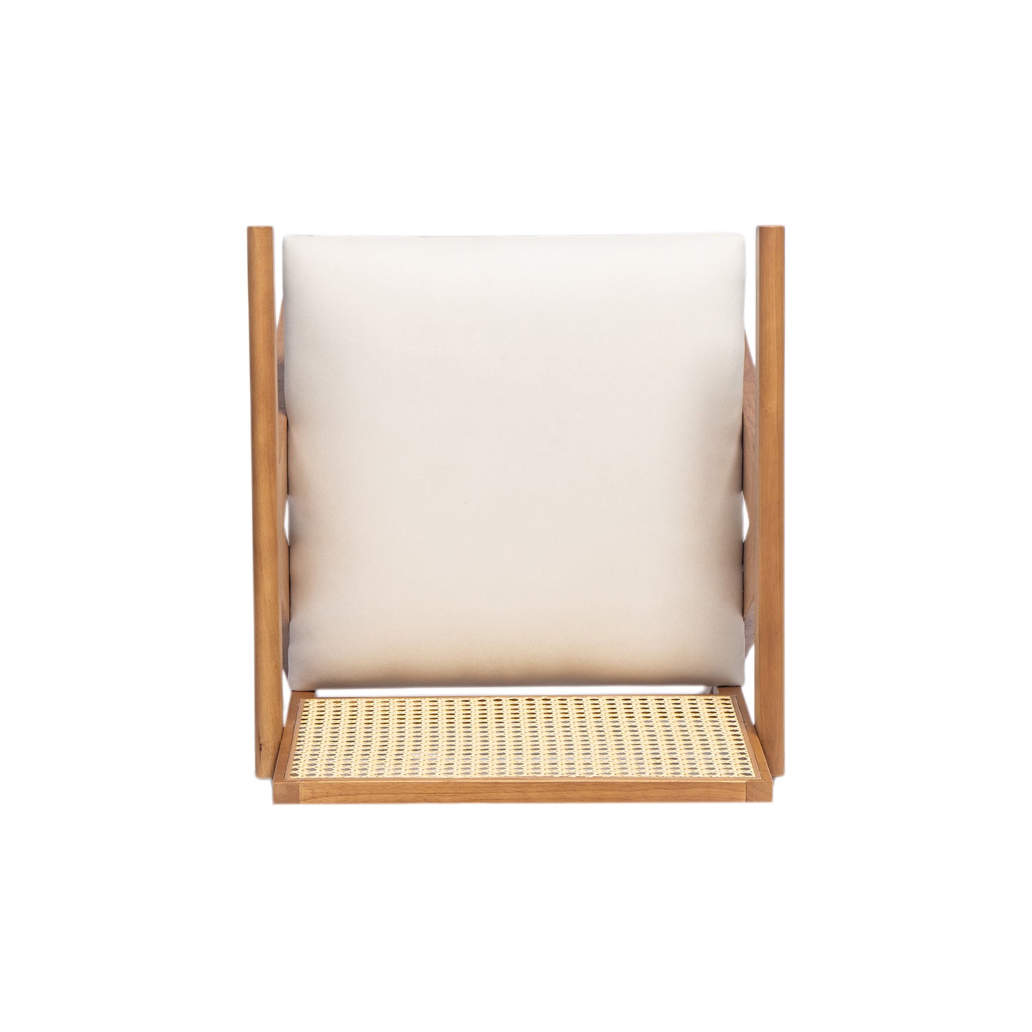 Cream Bar Stools - 27" Height Rubberwood Frame