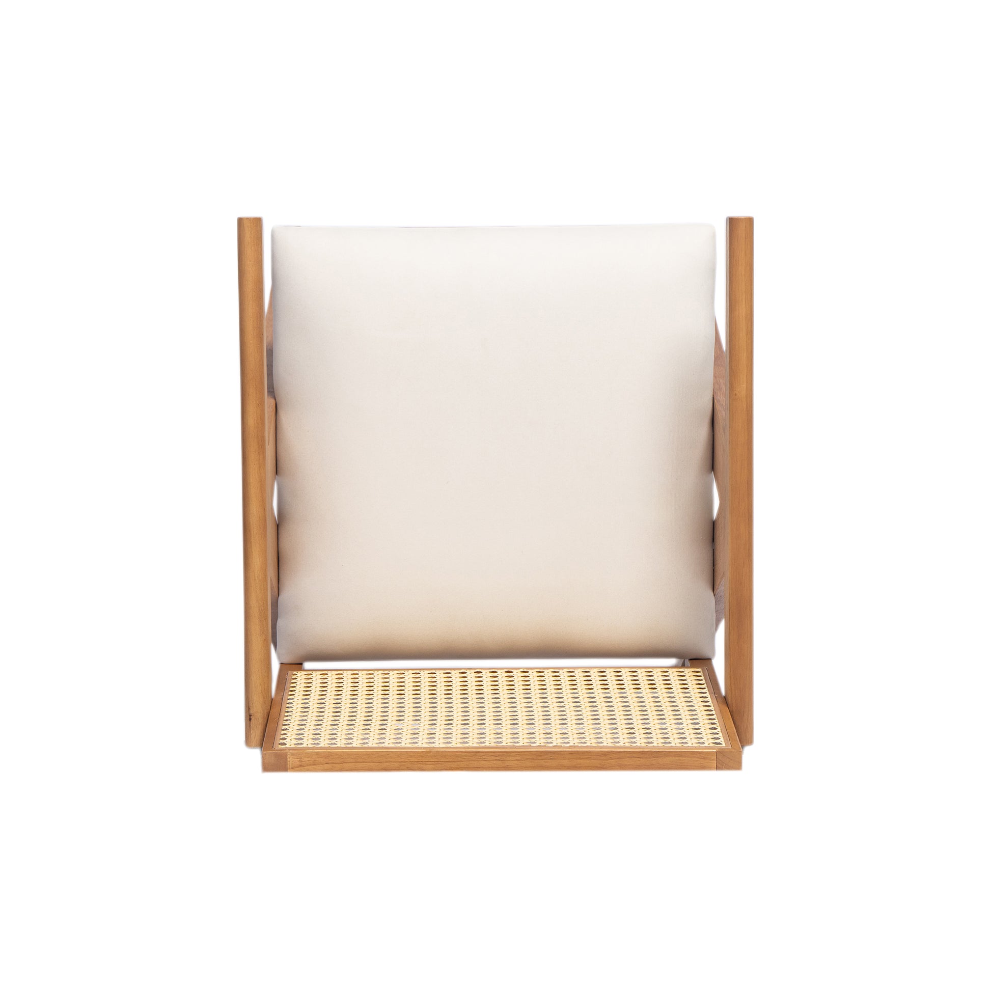 Cream Bar Stools - 27" Height Rubberwood Frame