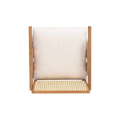 Cream Bar Stools - 27" Height Rubberwood Frame