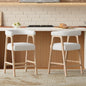 26'' Seat Height Bar Stools with Back,  Comfortable Counter Stools for Kitchen Island/Dining Room, Set of 2
