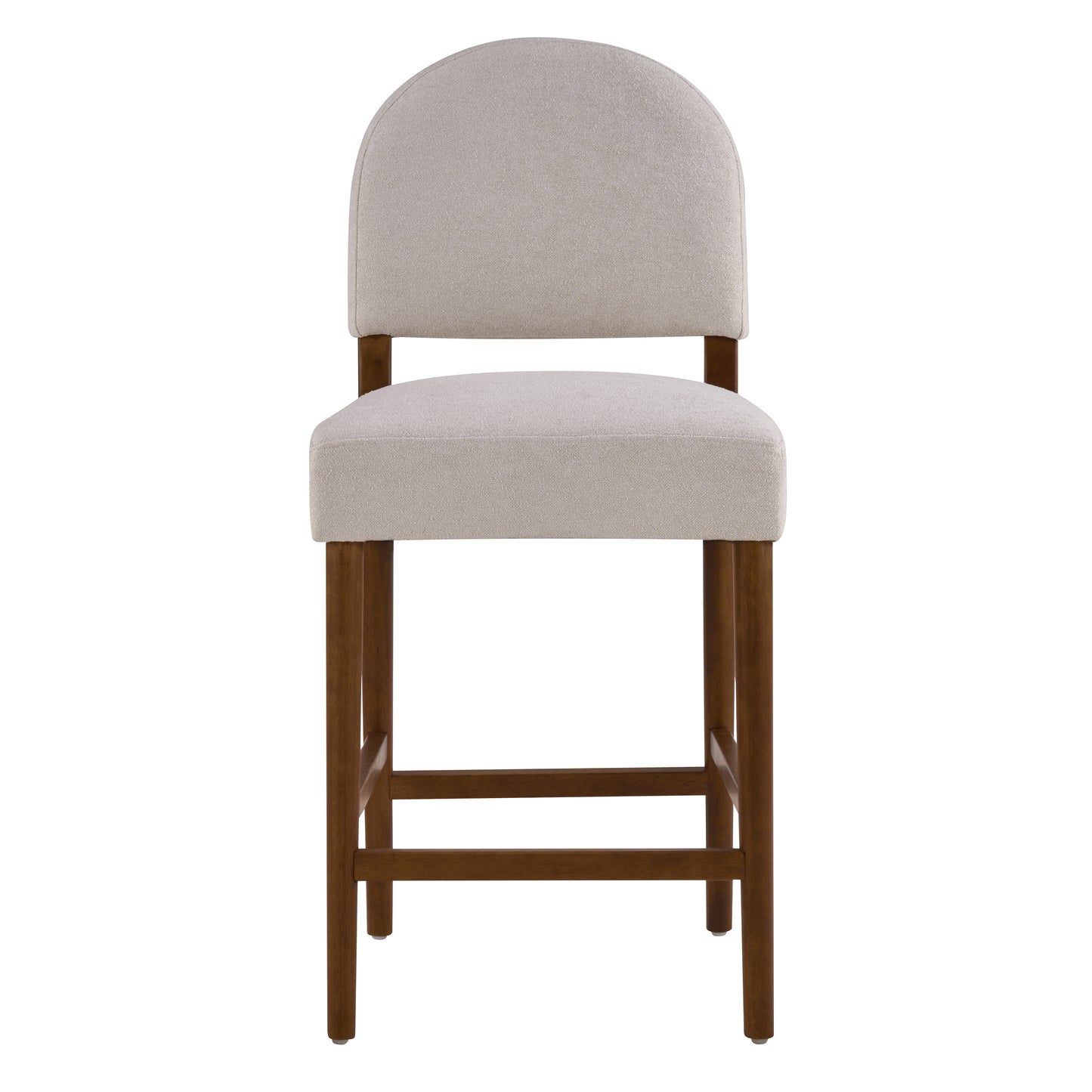 Light Gray Fabric Bar Stools - Set of 2