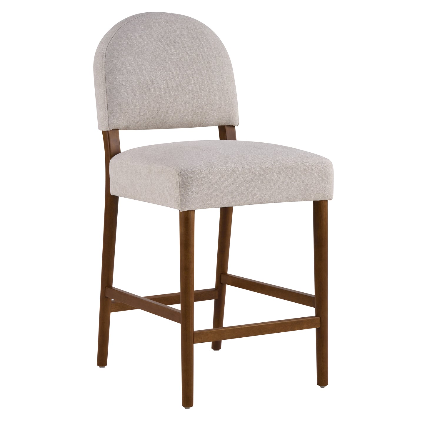 Light Gray Fabric Bar Stools - Set of 2
