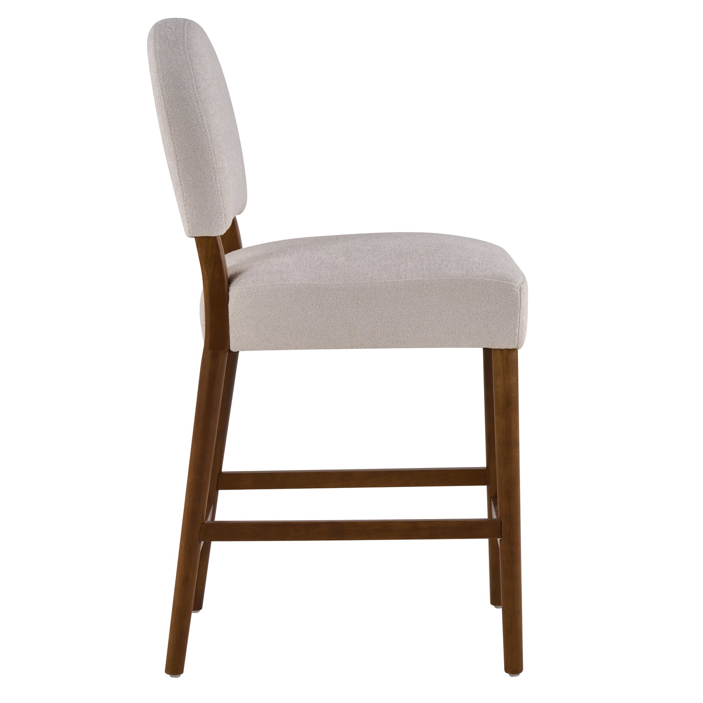 Light Gray Fabric Bar Stools - Set of 2