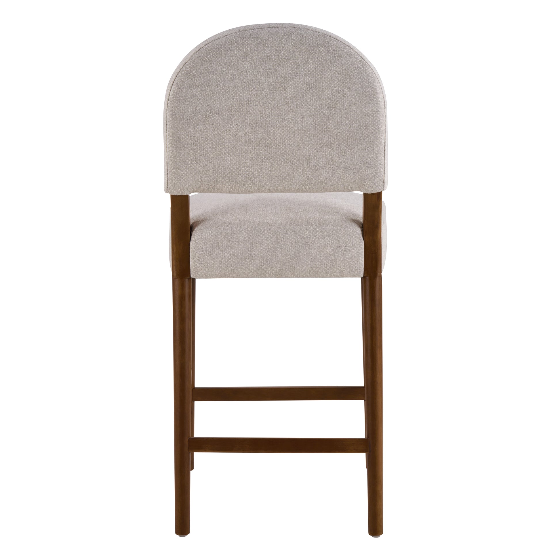 Light Gray Fabric Bar Stools - Set of 2