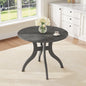 Oak Gray Round Dining Table 39.4" – Traditional Solid Wood Legs, Timeless Elegance, Ideal Focal Point for Family Gatherings