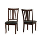 Charlton Slat Back Dining Side Chairs in Espresso, Set of 2