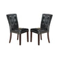 Faux Leather Upholstered Dining Chair, Black(Set of 2)