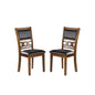Set of 2 Upholstered Dining Chair in Walnut Finish