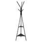 Coat Rack Freestanding Coats Rack Stand with 2 Shelves & 6 Hooks