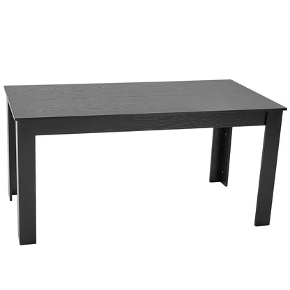 60" x 31.5" Black Fiberboard Dining Table - Seats 4-6