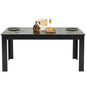 63in Rectangle Dining Table Wood Kitchen Table for 4-6 Person Black (Only Table)