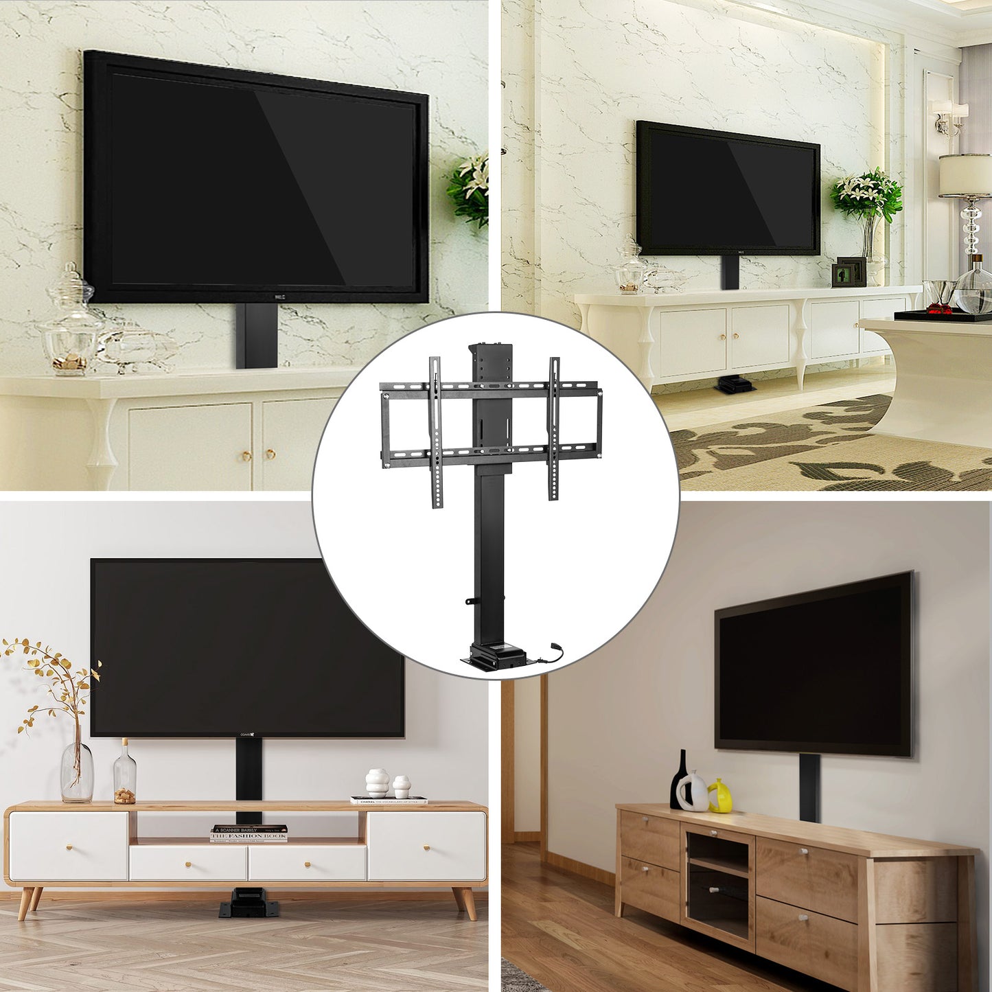 Motorized TV Lift - 32-70 Inch, Black Carbon Steel
