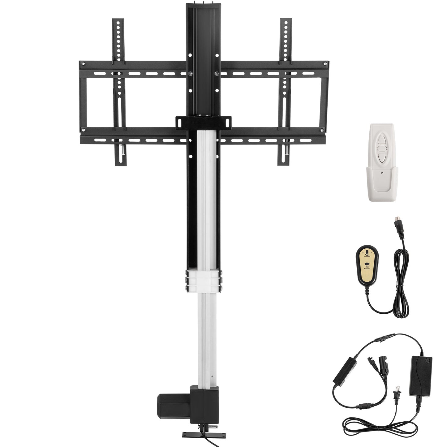 Motorized TV Lift Stroke Length 31 Inches Motorized TV Mount Fit for Max.60 Inch TV Lift with Remote Control Height Adjustable 42-73 Inch,Load Capacity 132 Lbs