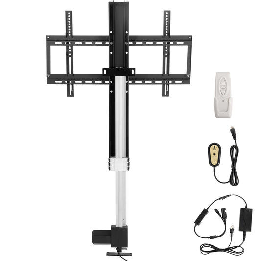 Motorized TV Lift Stroke Length 31 Inches Motorized TV Mount Fit for Max.60 Inch TV Lift with Remote Control Height Adjustable 42-73 Inch,Load Capacity 132 Lbs