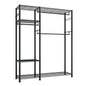 Clothing Garment Rack, Heavy Duty Clothes Rack, 6 Adjustable Tiers Clothes Racks with Steel Frame, 800 lbs Load Capacity Closet Wardrobe with 3 Hanging Rods for Bedroom, Clothing Store, Hallway