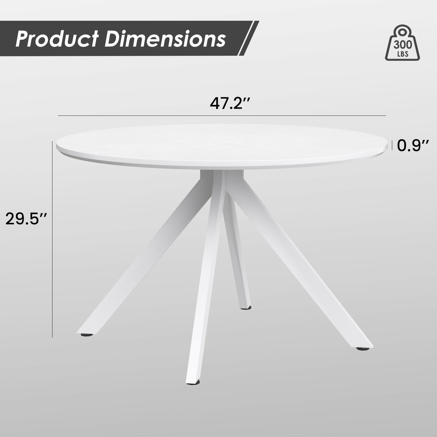 Round Solid Wood Dining Table with X-Shape Base for Kitchen Storage