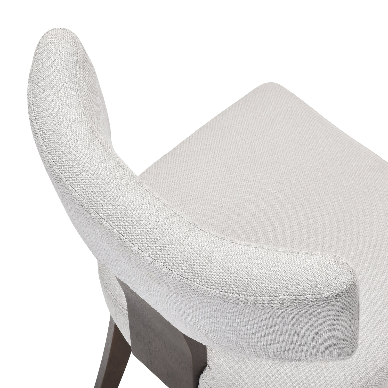 Beige Walnut Armless Dining Chairs Set of 2