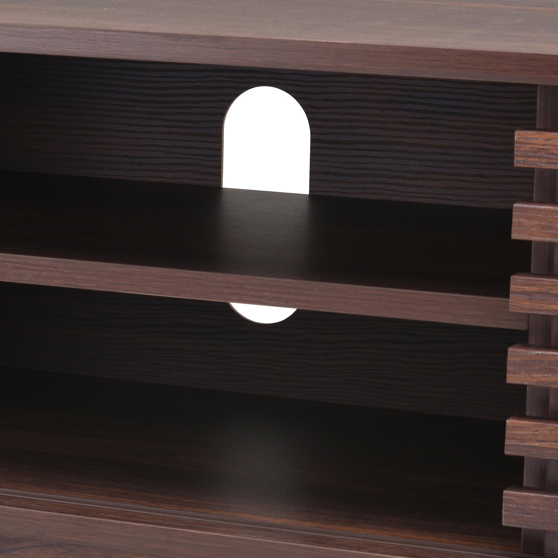 Walnut Wood TV Stand - 59 Inch TV Storage