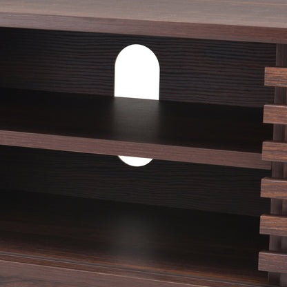 Walnut Wood TV Stand - 59 Inch TV Storage