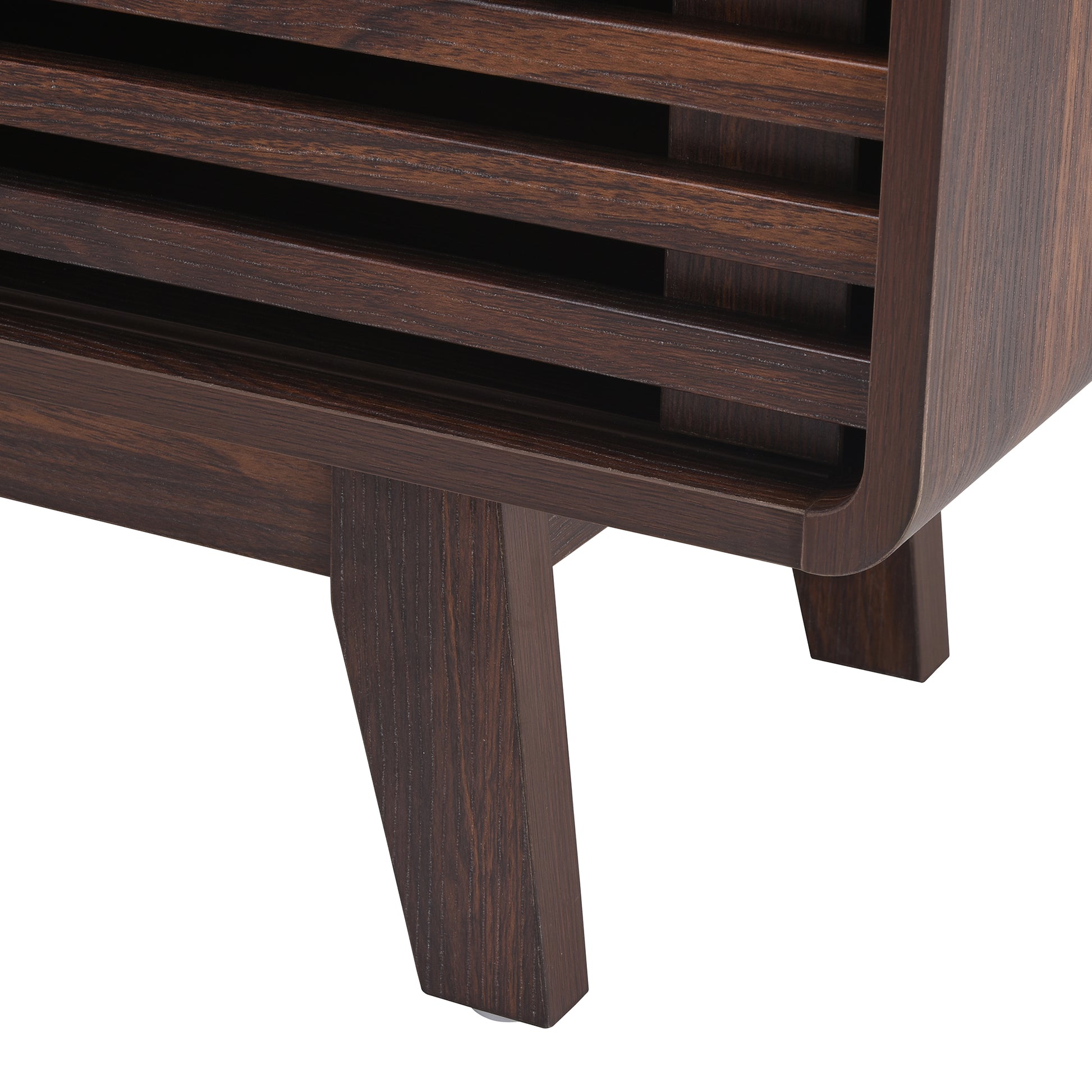 Walnut Wood TV Stand - 59 Inch TV Storage