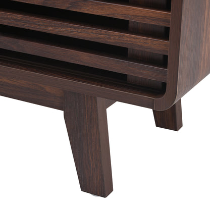 Walnut Wood TV Stand - 59 Inch TV Storage