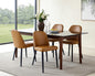 Brown Leather Identities Chair with Metal Legs, Armless Chair Set of 4 for Kitchen, Restaurant, Living, Meeting Roomwhite icon