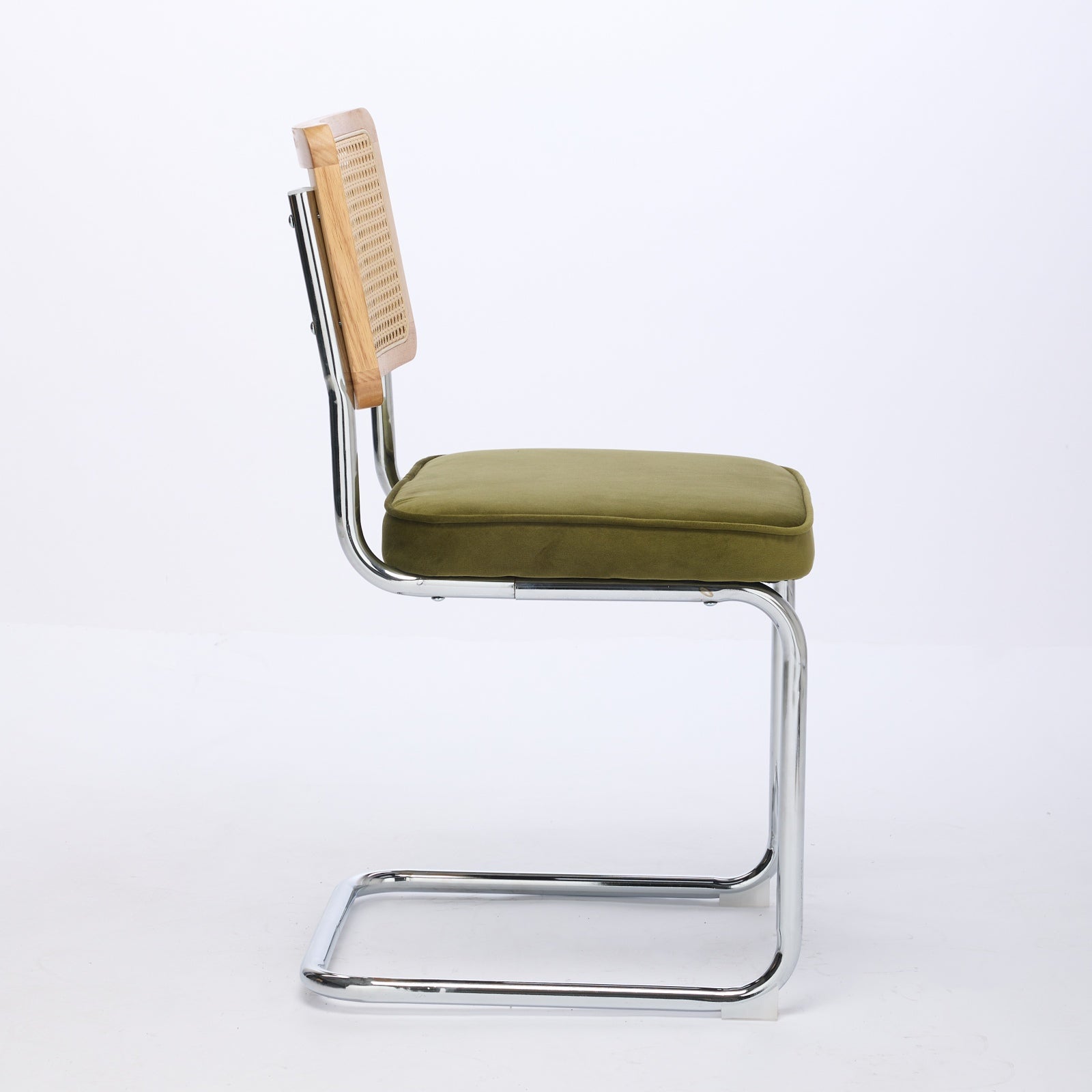 Olive Green Velvet Dining Chairs Set of 2