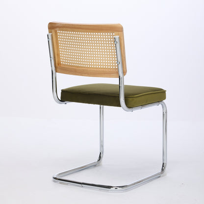 Olive Green Velvet Dining Chairs Set of 2