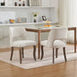 Wooden Dining Chairs Set of 2, Modern Fabric Upholstered Dining Room Chair Kitchen Chairs, Farmhouse Dinner Chair for Kitchen Dining Room, Beige